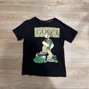 Gucci Black T-Shirt with Playful Popey Graphic Print 7-8 Years d